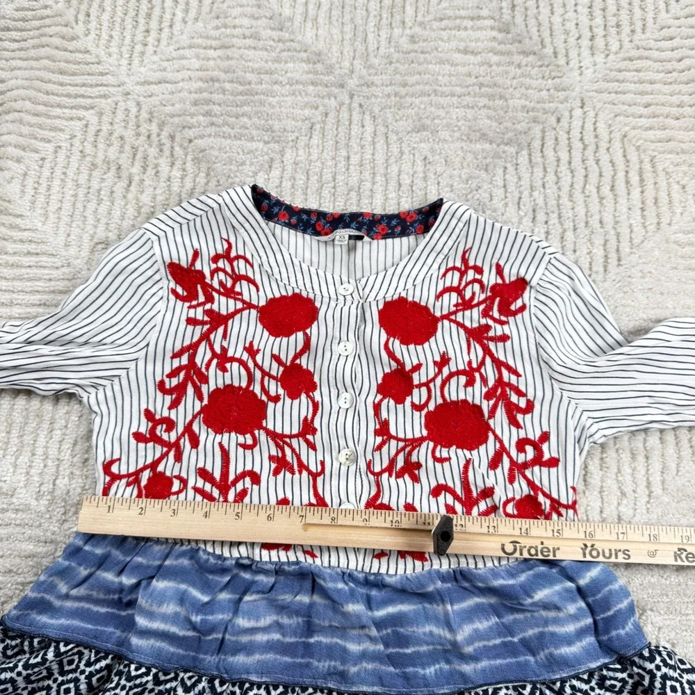 John Mark Tunic Top Women XS Tiered Boho Artsy Chic Peplum Whimsical Cottagrcore - Picture 4 of 10